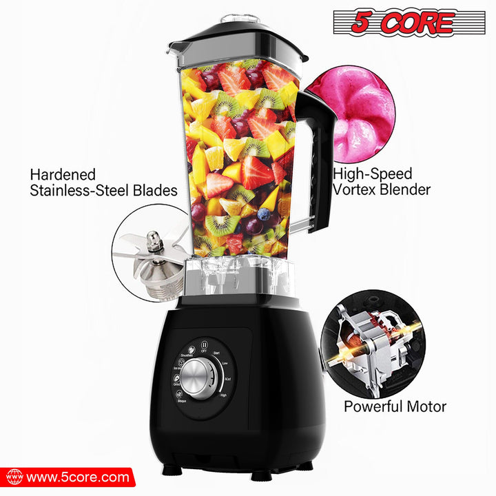 5Core Juicer Blender Machines 2000W Countertop Kitchen Smoothie Maker