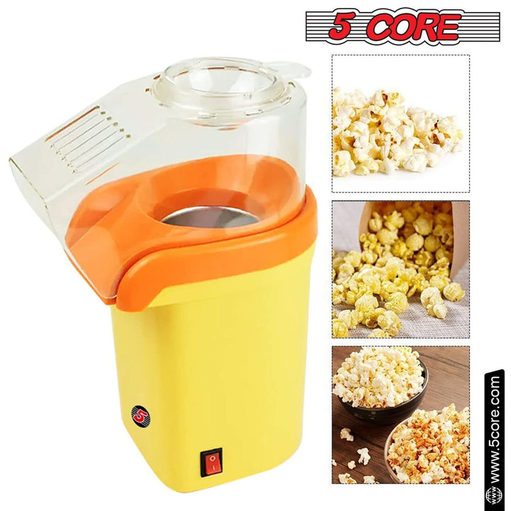 5Core Popcorn Machine 16 Cup Hot Air Popper Mini Portable Electric Pop