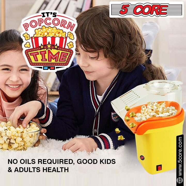 5Core Popcorn Machine 16 Cup Hot Air Popper Mini Portable Electric Pop