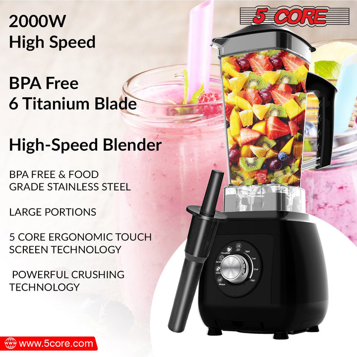 5Core Juicer Blender Machines 2000W Countertop Kitchen Smoothie Maker