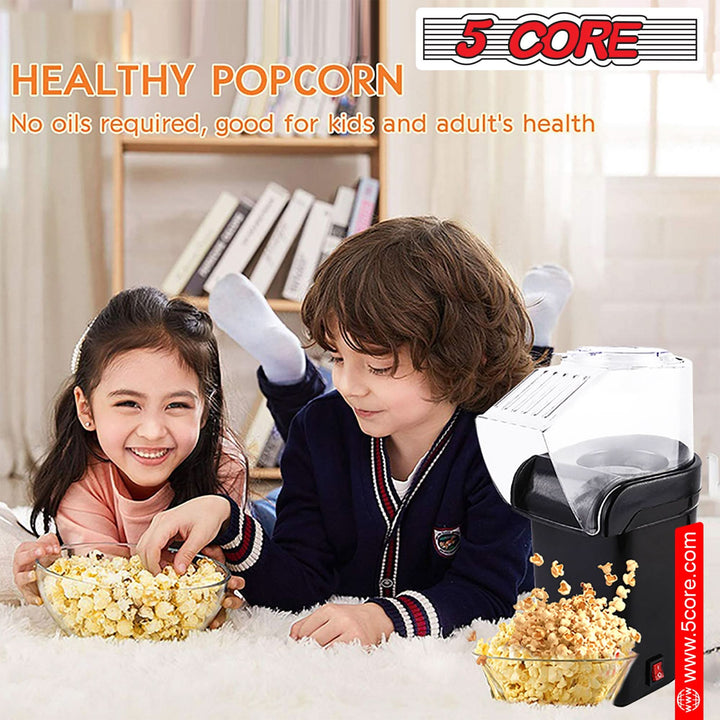 5Core Popcorn Machine 16 Cup Hot Air Popper Mini Portable Electric Pop