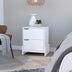 Nightstand Brookland, Bedside Table with Double Drawers and Sturdy