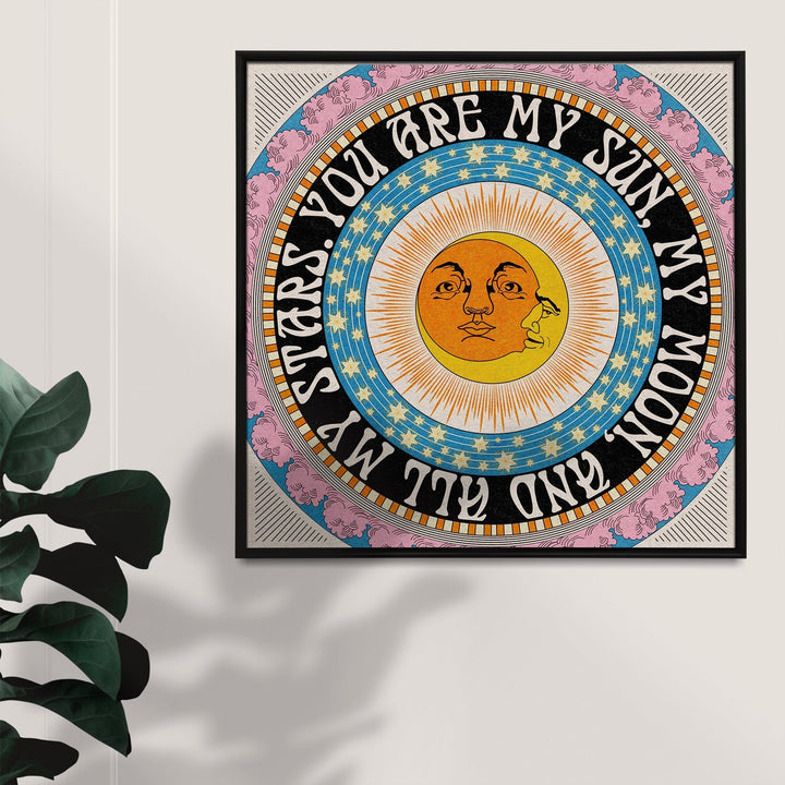 My Sun, Moon and Stars Celestial Square Art Print