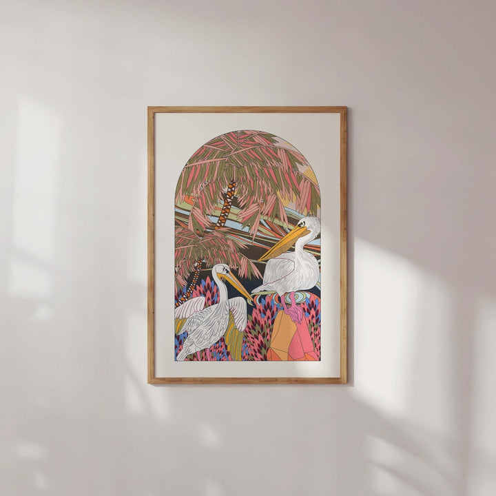 Pelicans Art Print